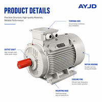 Motor Eléctrico Asíncrono de Inducción Trifásico IE3 de Grado Industrial de 15KW 20HP para Maquinaria Agrícola de Riego