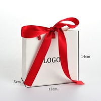 Sac d'emballage pour collier en papier couché, petites quantités disponibles, logo personnalisé, sac à bijoux blanc de luxe personnalisable