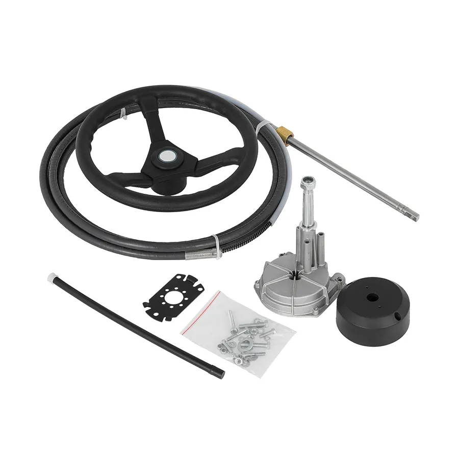 Boat Rotary Steering System Outboard Kit 14 Foot SS13714 Marine With 13 Wheel