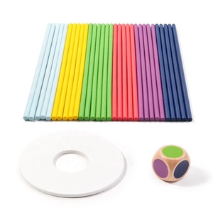 Barra di equilibrio colorata creativa in legno da disegno in legno con bastone gioco da tavolo gioco di interazione per il cervello giocattolo per la scuola materna - Product Image 5