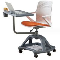 Chaise d'école fabriquée en Chine, mobilier de salle de classe, chaise de formation en PP avec tablette d'écriture