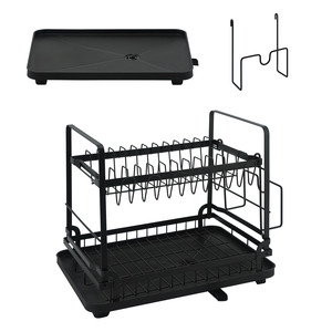Escurridor de Platos Plegable de Acero Inoxidable de 2 Niveles, Estantes de Almacenamiento con Tubo de Drenaje, Organizador de Fregadero de Cocina, Decoración del Hogar - Product Image 4