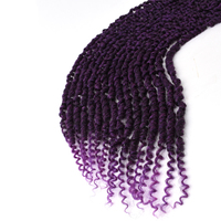 Rebecca mode 24 pouces 16 brins fait à la main déesse serrures Extension de cheveux Ombre couleur Faux Crochet rivière doux Locs