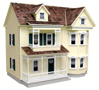 Kit de maison de poupée en bois fait à la main 1:12 Villa victorienne jouets de bricolage élégants pour enfants