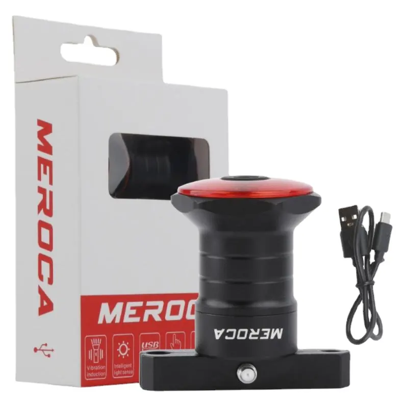 Meroca Upgrade Opladen Led Smart Fiets Achterlicht Auto Start/Stop Brake Sensing Fiets Licht IPx6 Waterdichte Fietsen Achterlicht