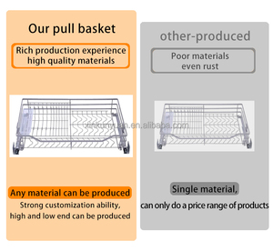 Cesta de Almacenamiento de Cubiertos de Acero Inoxidable Moderna, Organizador de Platos Extraíble con Cierre Suave para Cajones de <span class=keywords><strong>Cocina</strong></span>, Dos Niveles, Ecológico - Product Image 3
