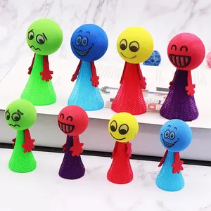 Bounce Ball Speelgoed Geschenken Uitdrukkingen Squeeze Hiphop Springpop Met Licht Educatief Spel Antistress Kinderspeelgoed