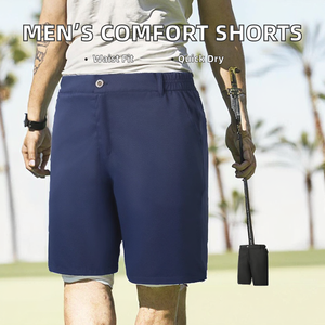 High Quality Men's High Street Solid Performance Comfortable Casual Shorts Stretched Blend Side Pocket Quick Dry <b>Elastic</b> Waist - Product Image 2