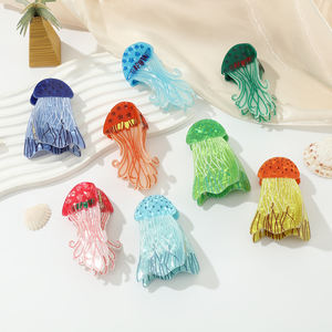 Fermaglio per Capelli a Forma di Medusa Luminosa Creativo per Donne, Elegante Acconciatura Posteriore, Clip in Acetato di Moda di Nicchia - Product Image 1