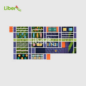 Parque Infantil Interior Personalizable, Inflable, de Juego Suave, Circuito de Obstáculos Ninja Warrior, Gimnasio Comercial de Parkour para Niños, 110 Metros Cuadrados - Product Image 3