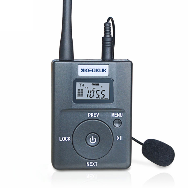 Portable Stereo Digital FM Transmitter Mini Radio Station With Mic Audio Launch 500 Meters Slot AUX in Microphone Input