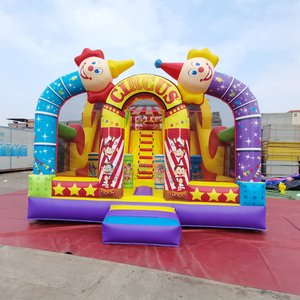 Castillo inflable comercial con tobogán para fiestas infantiles al aire libre, tipo circo. - Product Image 3