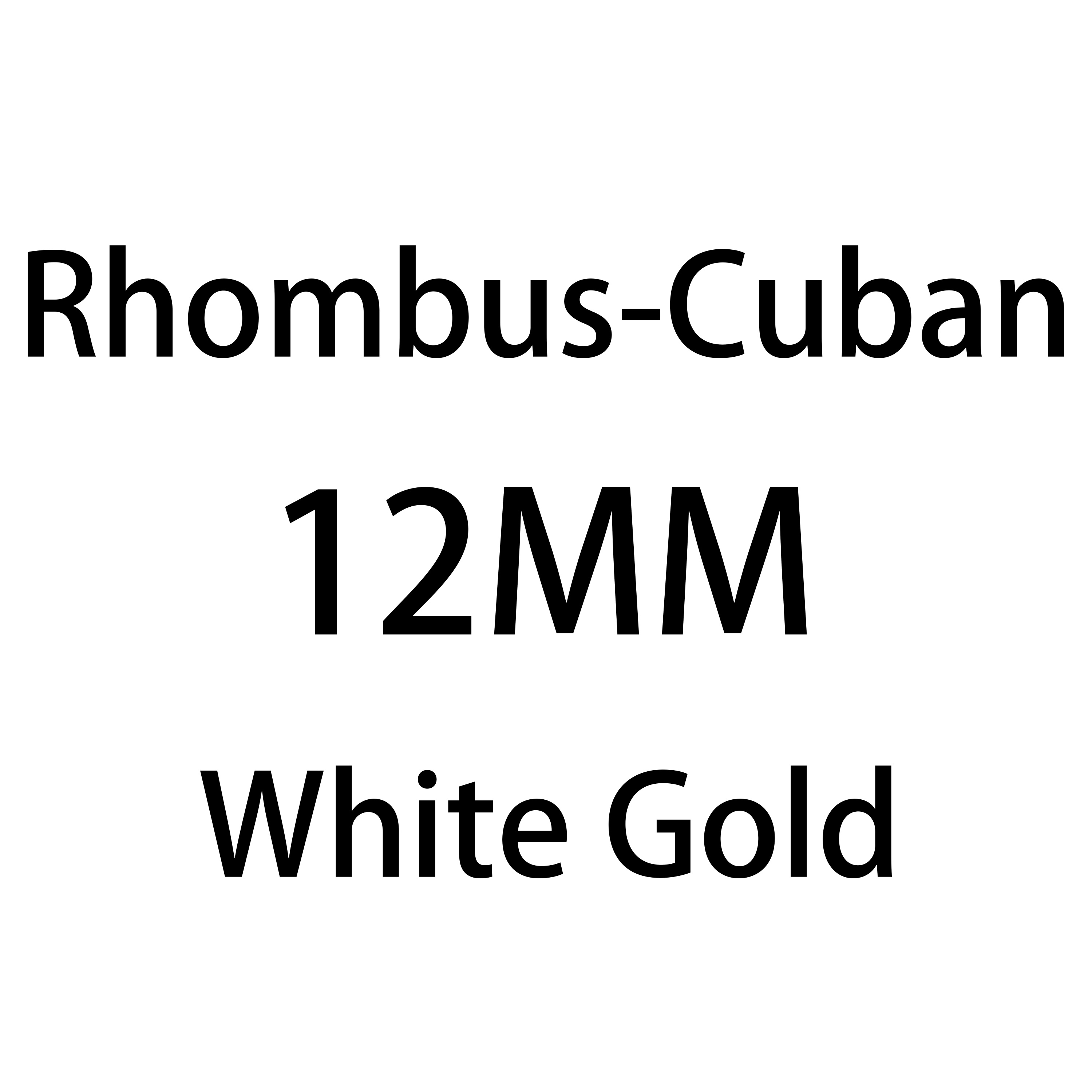 Oro blanco de 12 mm
