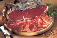 700 g Speck "Prealpen" Emballage sous vide 1/6 viande de porc coupée Giuseppe Verdi Selection Made Italy