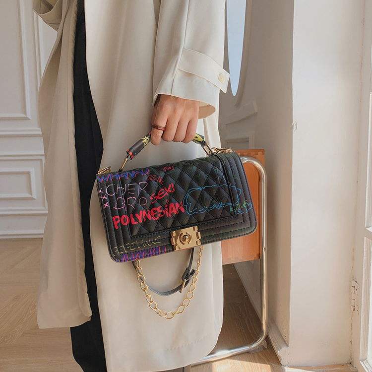 Street Style Sac Chanel Femme 2019 Wholesale Colorful Graffiti Bag