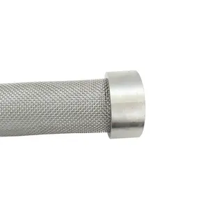 Micron Filter 2um To 120um Sintered 316 316L Stainless Steel Wire Mesh Filter Tube Filter Element For Coffee Water Filtration