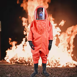 Combinaison de protection chimique monobloc hermétique entièrement fermée Combinaisons de pompier résistantes aux produits chimiques - Product Image 4
