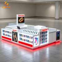 Muebles de Exhibición en Oferta, Exhibidores de Alta Calidad para Teléfonos Celulares, Muebles para Tiendas, Kiosco para Centros Comerciales con Caja de Luz LED