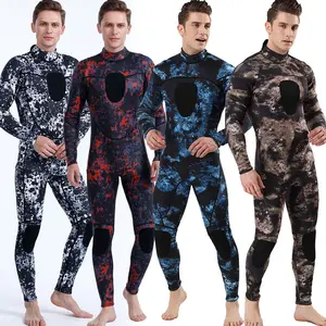 Full Body Elastic Wetsuit Caça Lança 3mm SCR Camo Neoprene Terno De Mergulho Caça Lança Wetsuit Manga Longa Terno De Mergulho para Homens