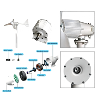 Générateur à aimants permanents à faible vitesse 800W 500RPM 24V 48V triphasé sans engrenages pour éolienne DIY