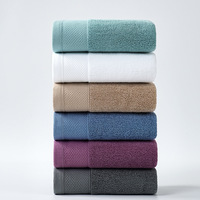Serviette de bain en coton blanc pur pour hôtel et spa, grande et absorbante, pour salons de beauté, chambres d'hôtes, logo personnalisable