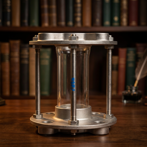 Vitre de visualisation tubulaire en acier inoxydable CF8 CF8M |   Indicateur de débit de pipeline en verre borosilicate à bride de 4 pouces de long - Product Image 1