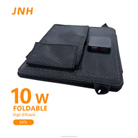 Panneau solaire monocristallin pliable 10W, résistant aux intempéries, module PV portable pour la charge de dispositifs mobiles en extérieur et en sac à dos