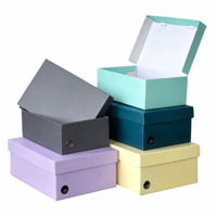 Boîte organisatrice de chaussures en papier rigide personnalisable avec logo en relief pour chaussures de boxe
