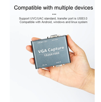 Vente chaude convertisseur de Capture VGA vers USB USB 3.0 HD pilote de périphérique de Capture Audio et vidéo support gratuit Plug and Play jeu boîte de diffusion en direct assez de stock