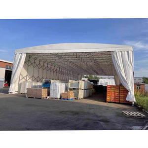 Tente coulissante pliable et rétractable en PVC pour protection contre la pluie - Abri mobile à roulettes - Grande Vente - Product Image 1