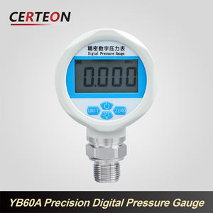 เกจวัดแรงดันดิจิตอลแบบพกพาความแม่นยำสูง 60มม G1/2 ลมและไฮดรอลิกสูญญากาศถึง 100MPa - Product Image 2