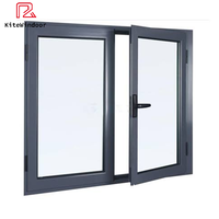 Dubbel glas aluminium kozijnramen - modern design, draaikiep, geluidsdicht, voor slaapkamer & keuken, buitengebruik