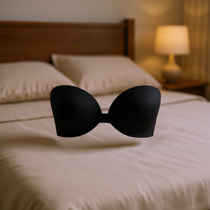 Bralette sin Varillas con Soporte Ligero para Mujer, en Tela de Poliamida Suave con Diseño Liso, sin Tirantes, Cierre de Gancho, Re - Product Image 2