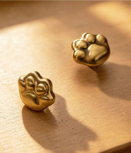 Tirador de latón con diseño de pata de gato para muebles, pomos de cajón, accesorio para armario de zapatos, ideal para habitación infantil - Product Image 3