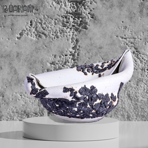 Jarrón Decorativo Nuevo con Diseño de Mano, Decoración para Sala de Estar, Arte Artificial, Elegante y Simple, Jarrones de Cerámica Blancos a Juego - Product Image 2