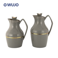 Vente en gros Design élégant Doublure en verre de style européen Thermos isolé en plastique arabe Fiole à vide Cafetière