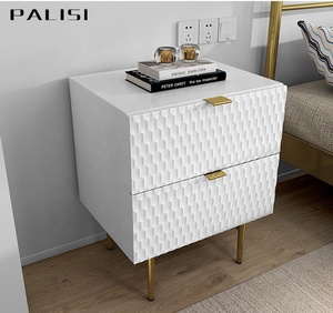 Beautiful Modern <strong>Minimalist</strong> Solid Wood Bedroom Nightstand Wholesale Delicate Luxury <strong>Bedside</strong> <strong>Table</strong> with Drawer Home Furniture - Product Image 2