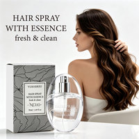 Brume parfumée pour cheveux sans alcool, parfum frais et propre pour cheveux, spray parfumé avec des notes de citron et de sauge, huile d'argan, kératine nourrissante pour femmes