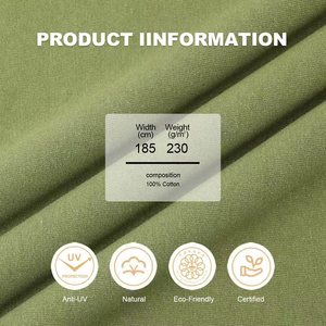 Tissu uni ChaoPai <span class=keywords><strong>100</strong></span>% coton peigné tricoté 230 GSM 180 cm de largeur double fil teint écologiquement antibactérien anti-UV - Product Image 2