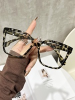 Lunettes de vue carrées surdimensionnées anti-lumière bleue pour adultes unisexes, design amincissant, logo personnalisé