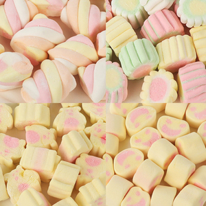 卸売OEM カラフルフルーツ味 ツイストスイート ハート型ミニマシュマロ フリーズドライキャンディマシュマロ - Product Image 3