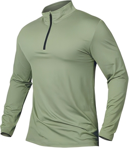 Sudadera Deportiva con Cierre de Cremallera para Hombre |   Camiseta Deportiva Ligera de Secado Rápido con Manga Larga y Cierre Frontal |   Ecológico y Personalizado - Product Image 1