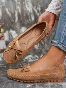 Women Bow Knot Ballet Flat <b>Shoes</b>,Casual Loafers <b>Shoes</b> for Ladies,Slip-On Moccasins for Daily Walking & Office - Product Image 2