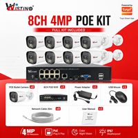 Wistino 4MP PoE IP-Kamera für Museum und Galerie Sicherheit mit Audioaufnahme Nachtsicht bis zu 30M und IR-LED-Nachtsicht