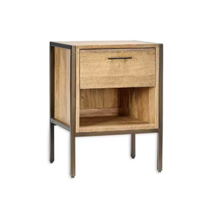Table de chevet en bois moderne de qualité supérieure avec un tiroir Offre Spéciale de meubles de chambre à coucher au fini naturel pour le salon ou la maison - Product Image 6
