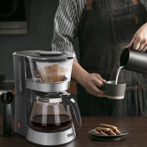 Cafetière à filtre DSP 1,2 L en acier inoxydable, machine à café électrique pour usage domestique avec infuseur à thé - Product Image 2