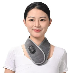 Support chauffant pour le cou gris, taille unique, avec massage électrique pour soulager les raideurs cervicales - Product Image 1