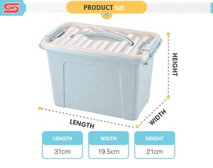 7L colorido hermético comida ropa cuadrada <span class=keywords><strong>de</strong></span> plástico cajas <span class=keywords><strong>de</strong></span> almacenamiento con tapas - Product Image 4