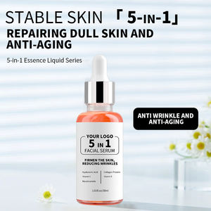 Suero Blanqueador Antiarrugas de Marca Blanca con Ácido Hialurónico, Niacinamida, Vitamina E y C, Fórmula Líquida 5 en 1 para el Rostro - Product Image 5