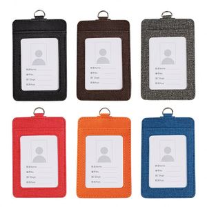 High Quality Personalized Leather <b>Photocard</b> <b>Holder</b>, Business PU Card <b>Holder</b> With Lanyard - Product Image 4